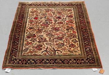 A rug, Old, silk Qum, ca 162 x 108 cm.