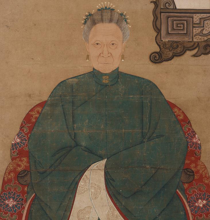 An ancestor portrait, late Qing dynasty (1644-1912).