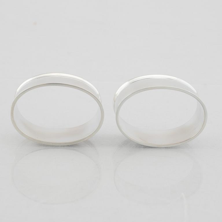Twelve Sterling Silver Napkin Rings, Koch & Bergfeld, Germany, second half of the 20th Century.