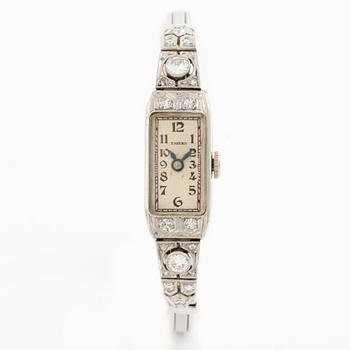 Jewellery watch/Evening clock, case 18K white gold with diamonds.