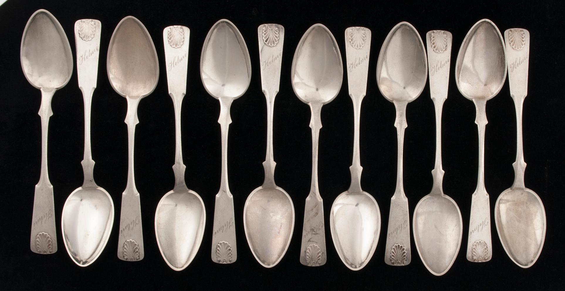 BESTICKUPPSÄTTNING, 30 delar, silver/försilvrad, "Musslan" Kultakeskus, Tavastehus 1920-1932. Silvervikt ca 952,7 g.