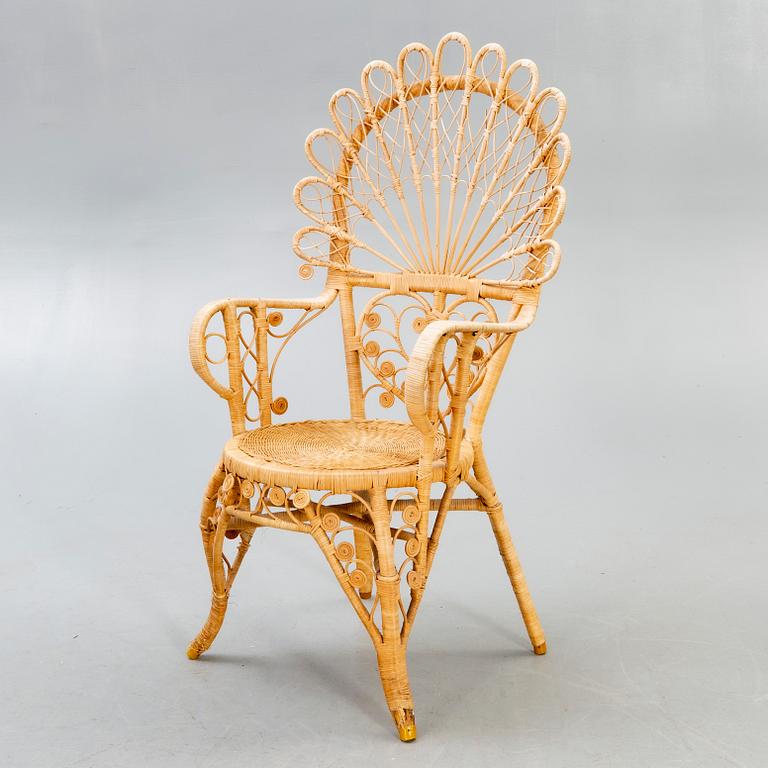 A Swedish 20th century wicker chair.