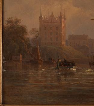 Johan Christian Berger, Skruflinieskeppet Stockholm vid Skeppsholmen, Stockholm.