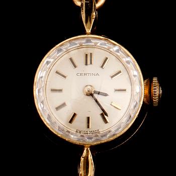 DAMARMBANDSUR, 18 k, 1939, Certina. Total vikt med urverk 21 g.