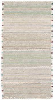 RUG. A variation of the pattern "Falurutan" (possibly: blond E). Flat weave (Rölakan). 143,5 x 75 cm. Signed AB MMF BN.
