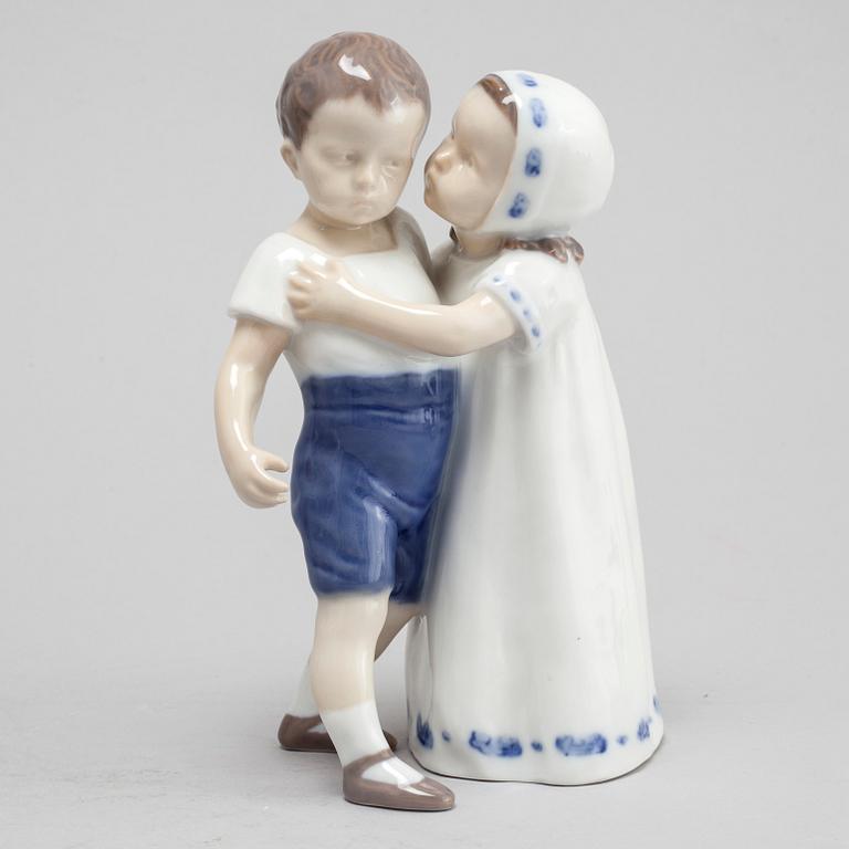 Nine porcelain figurines by Royal Copenhagen and Bing & Grøndahl, 1900-talets andra hälft.