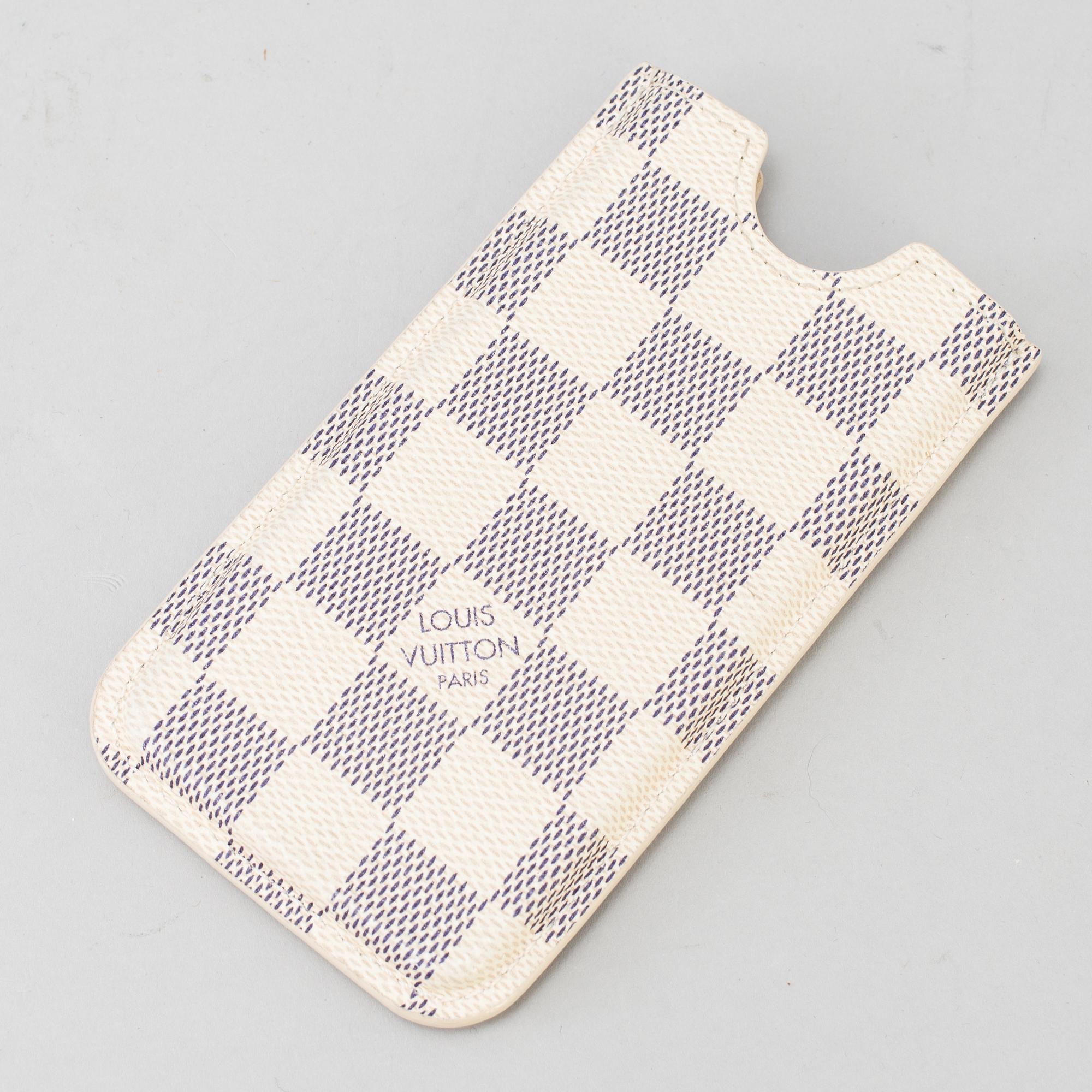 A Louis Vuitton phone case.