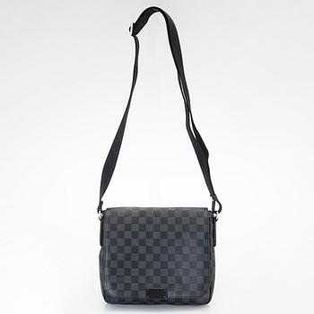 Louis Vuitton, A Damier Graphite 'District PM Messenger' Bag.