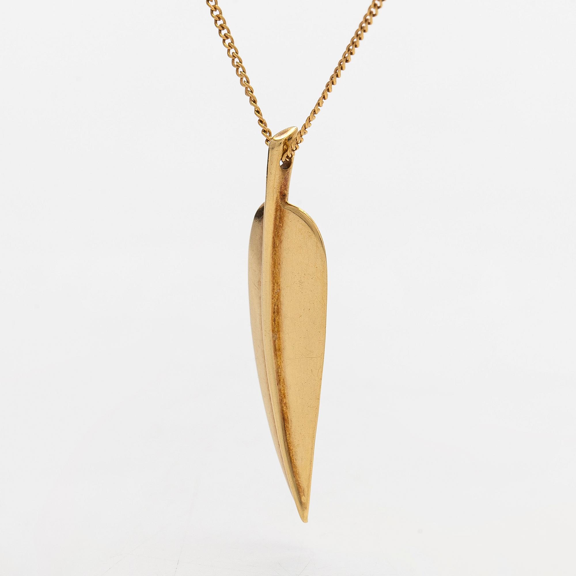 Tiffany & Co, halsband med hänge "Leaf" , 18K guld.