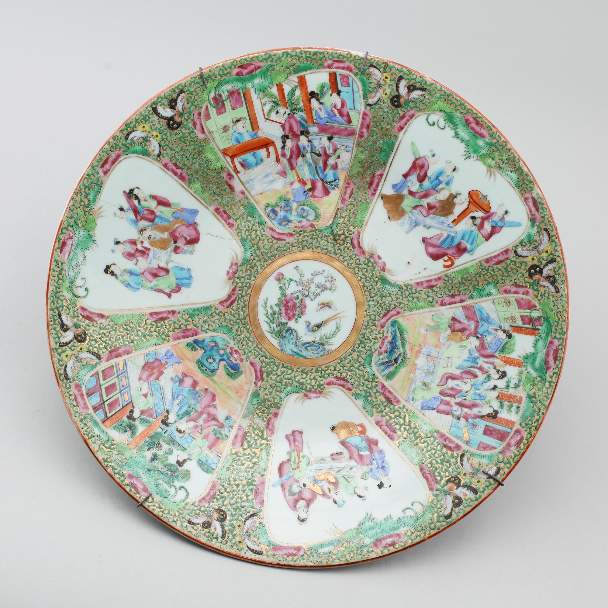 FAT, porslin, Kina, Kanton, 1800-talets mitt.