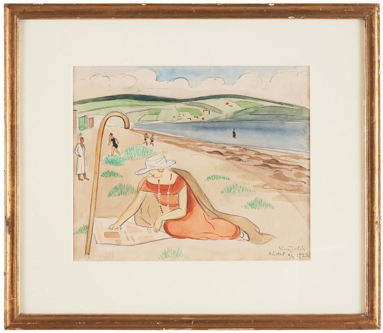 Einar Jolin, On the beach, Båstad.