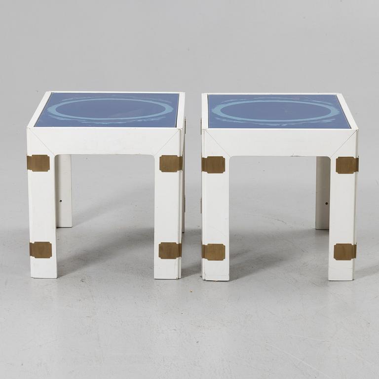 Bra Bohag AB, “Konsul” tables, a pair, 1960s–1970s.