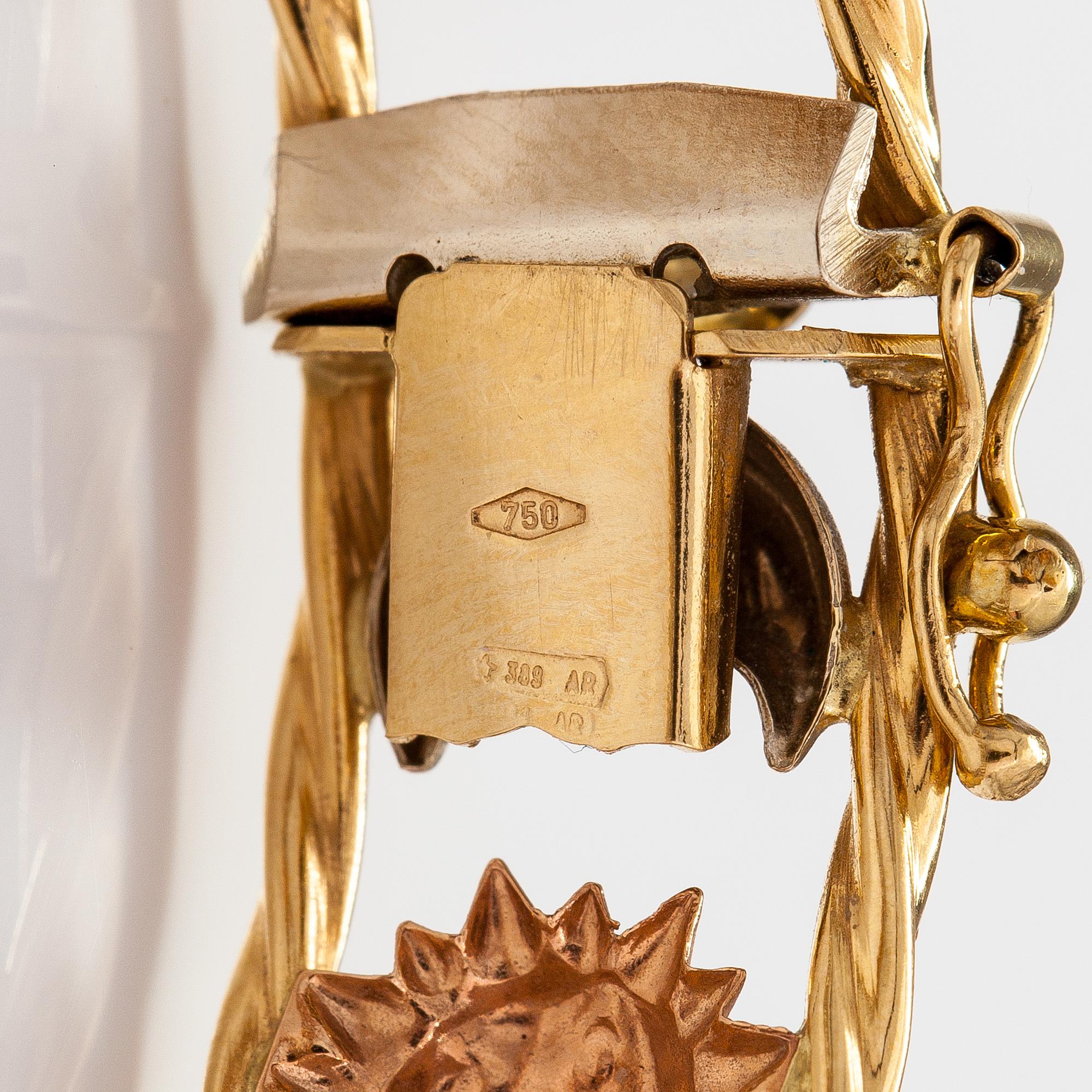 ARMBAND, 18K rött och gult guld. Graziella, Italien.