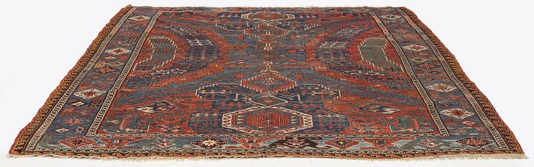A antique 'Dragon' Soumac, East Caucasus, c. 308 x 240 cm.