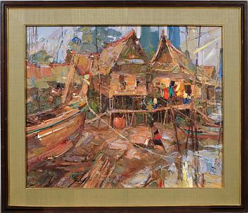 SUJARIT HIRANKUL, olja på duk. Sign och dat 1974.