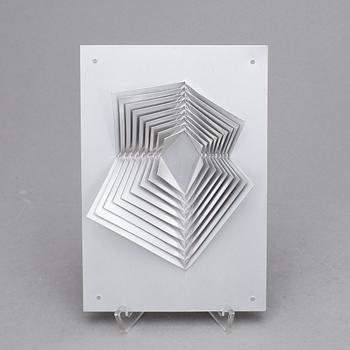 ARNE JONES, väggrelief, "Blossom", aluminium.