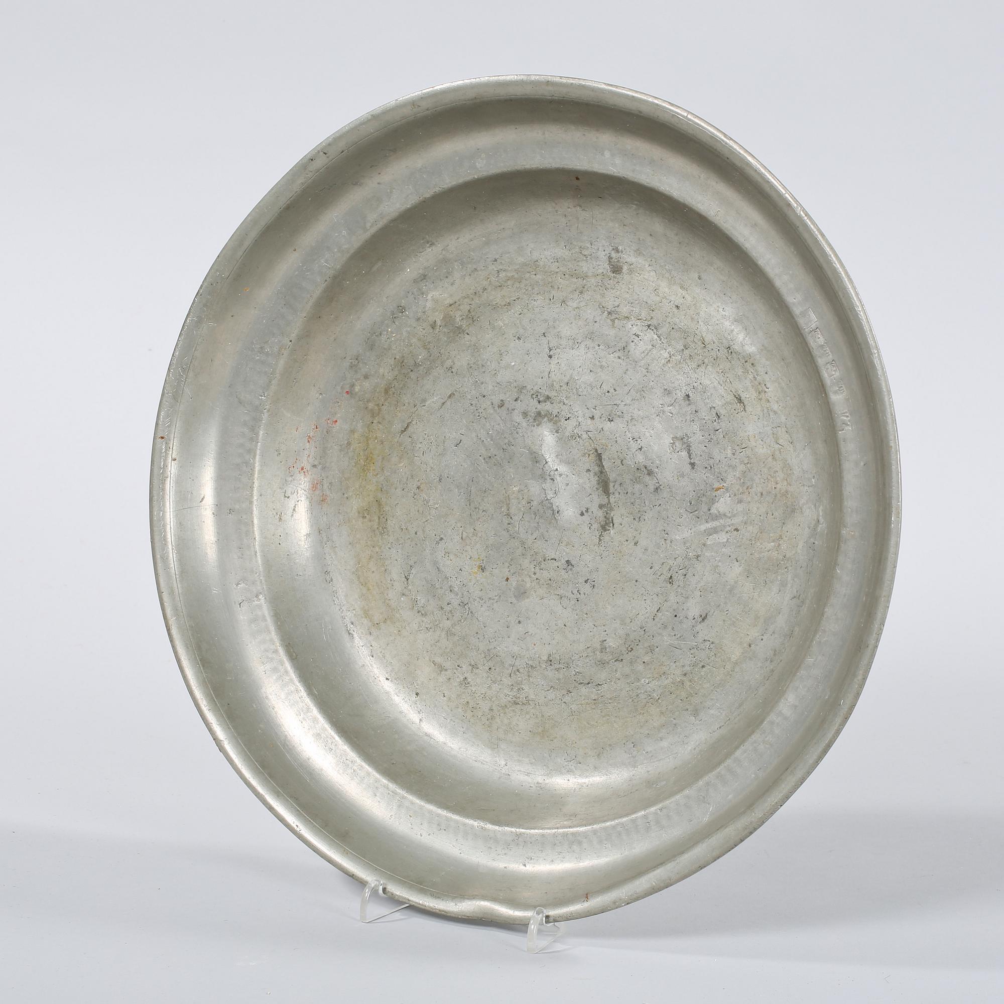 SKÅLFAT, tenn, Gottlob Friedrich Baumann, Hudiksvall, 1818.