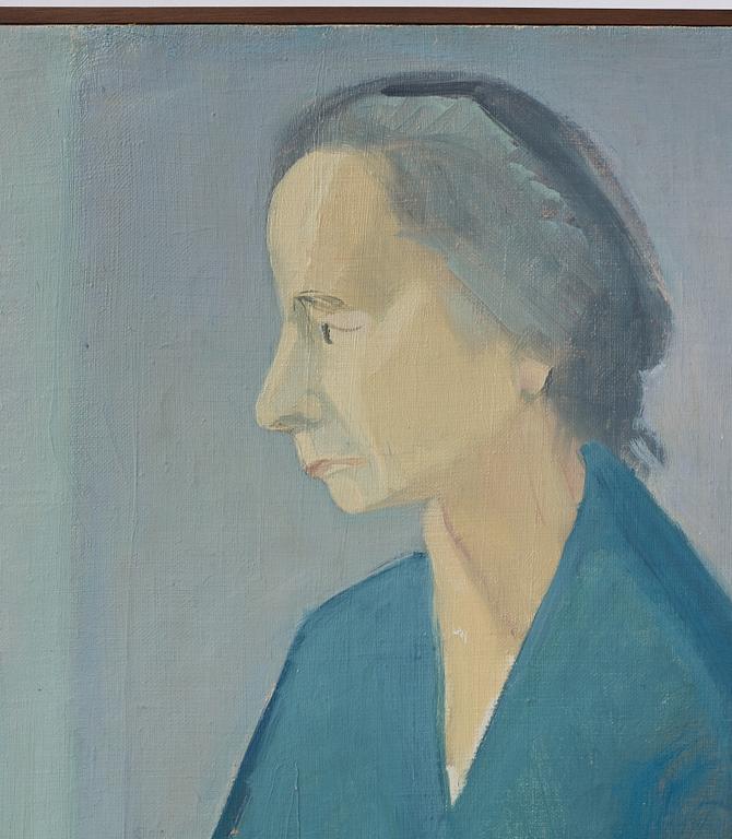 Vera Frisén, oil on relined canvas, signed.