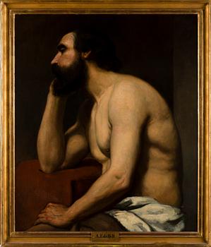 Albert Edelfelt, HARJOITELMA MIESMALLISTA.
