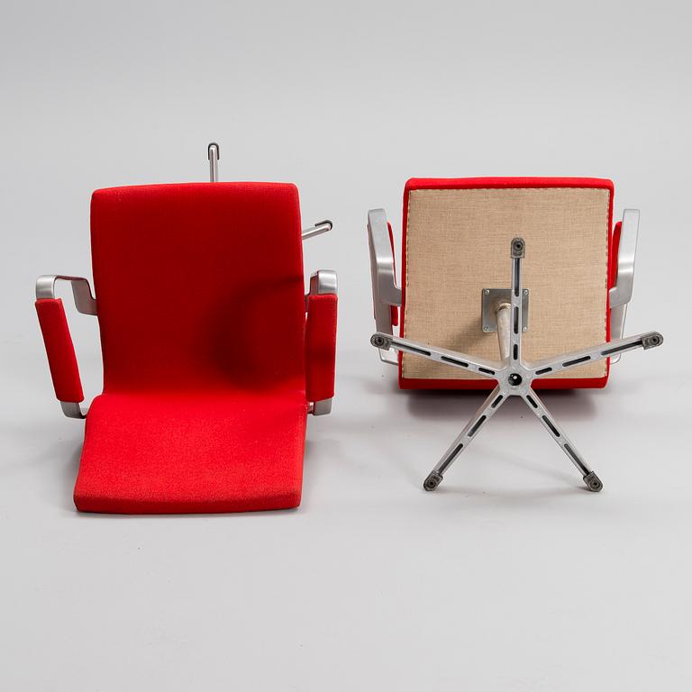 ARNE JACOBSEN, skrivbordsstolar, 4 st, "Oxford", Fritz Hansen Danmark 1986.