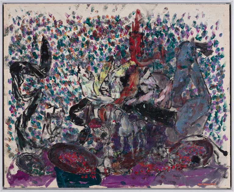 MAC HAMILTON, oil on paper laid down on panel, signed Mac Hamilton. Executed in 1987.