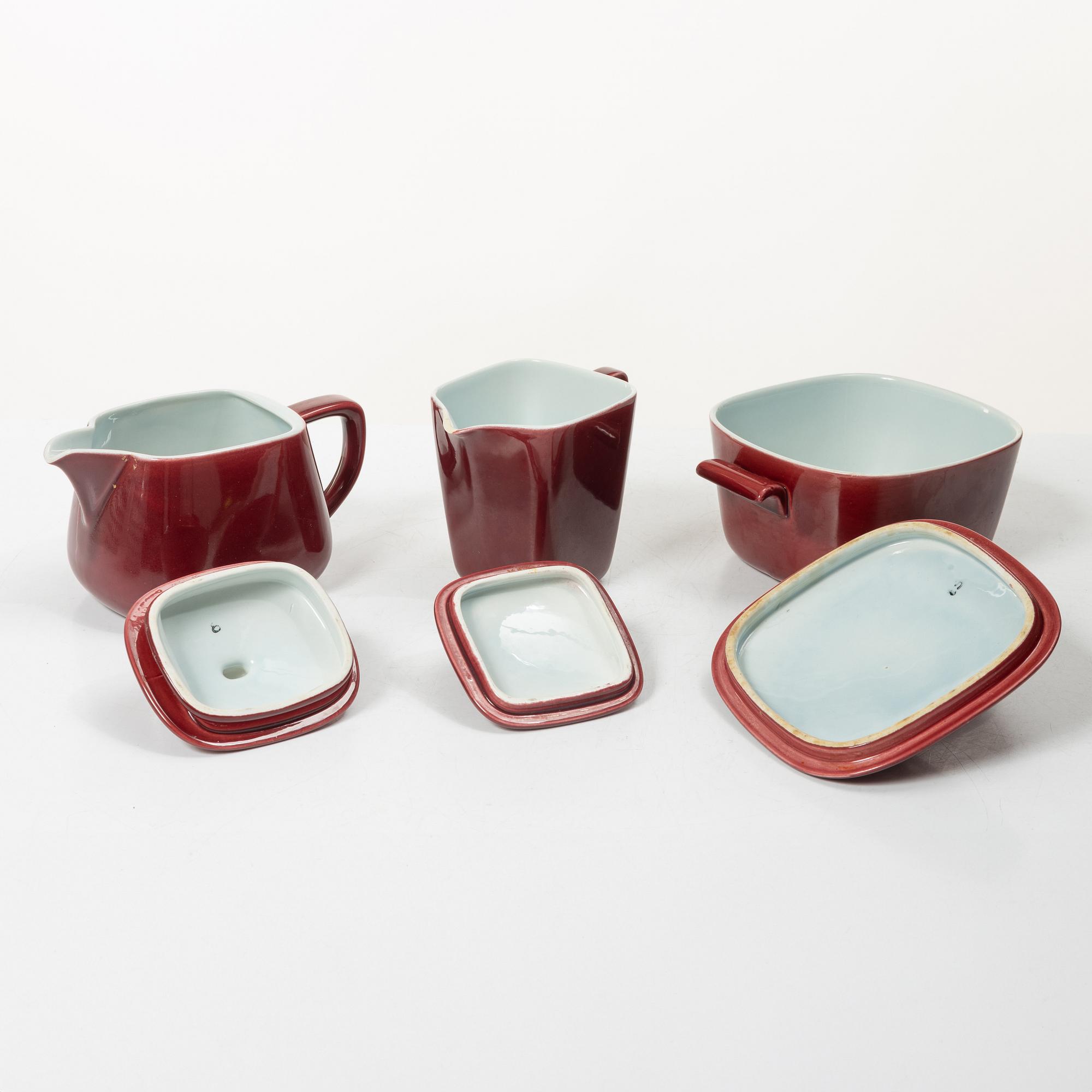 Gunnar Nylund, Service pieces, 12 pcs, porcelain, "Gratina", Rörstrand.