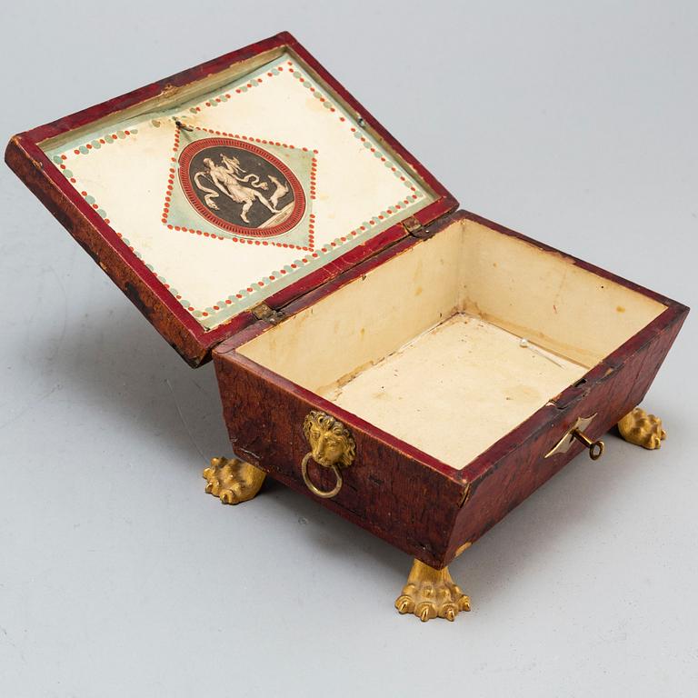 An Empire casket, early 19th century.