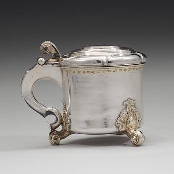 Jonas Jäderstedt, dryckeskanna, silver, Västerås 1759.