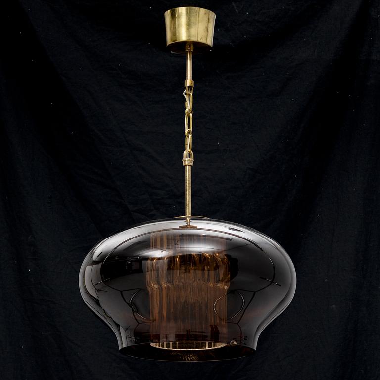 Carl Fagerlund, taklampa, Orrefors, 1970-tal.