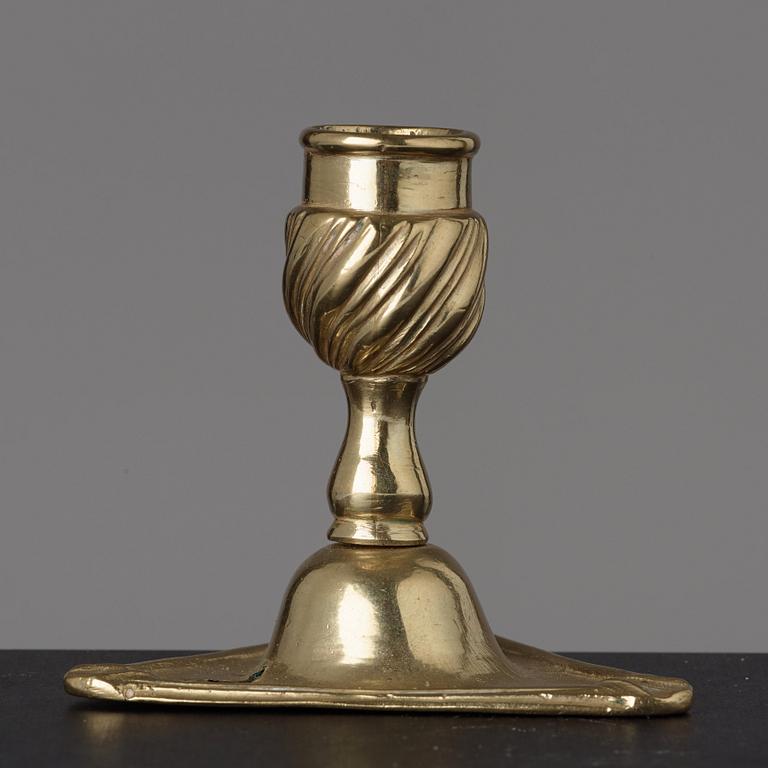 A Rococo candlestick by Simon Pantaleon (privilege in Stockholm 1754, dead 1776).