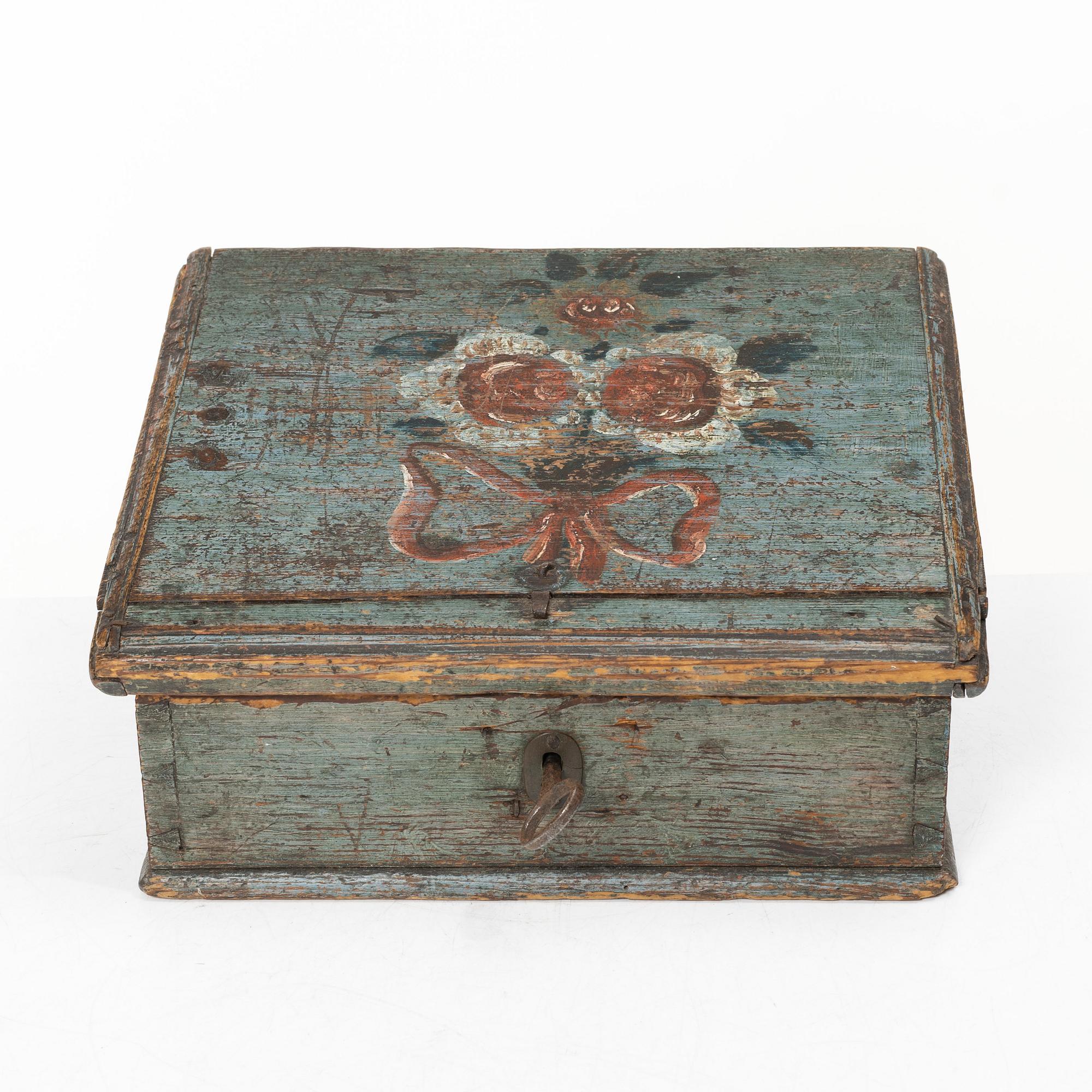 Engagement box, folk art, 17th-18th century.