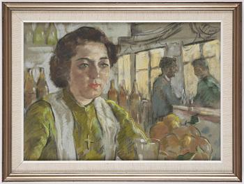Lotte Laserstein, Portrait of a woman in a bar.