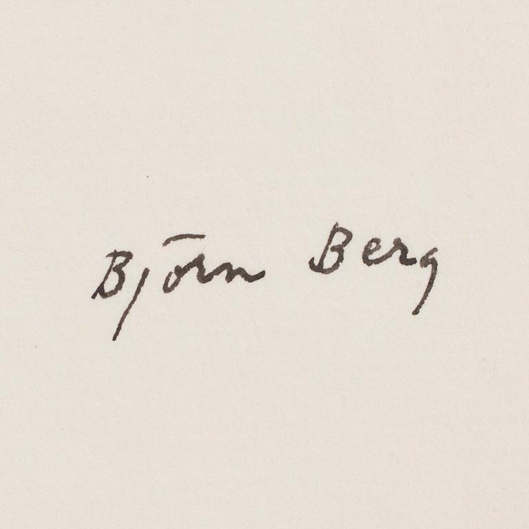 BJÖRN BERG, two ink drawings from "Teskedsgumman". One signed.