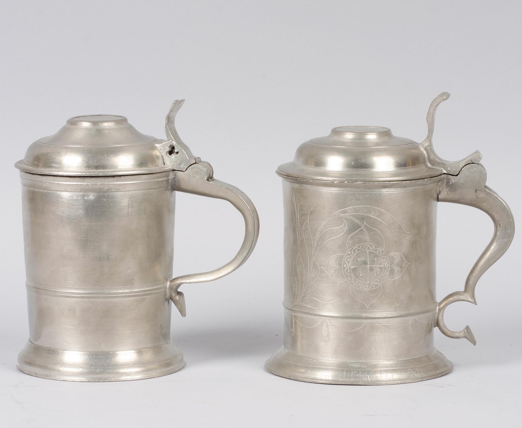 CYLINDERSTOP, 2 st. Tenn. Bl a Anders Näsman, Hudiksvall 1836.