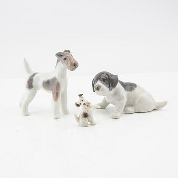 Figurines 5 pcs Rosenthal and Royal Copenhagen mid-20th century porcelain.