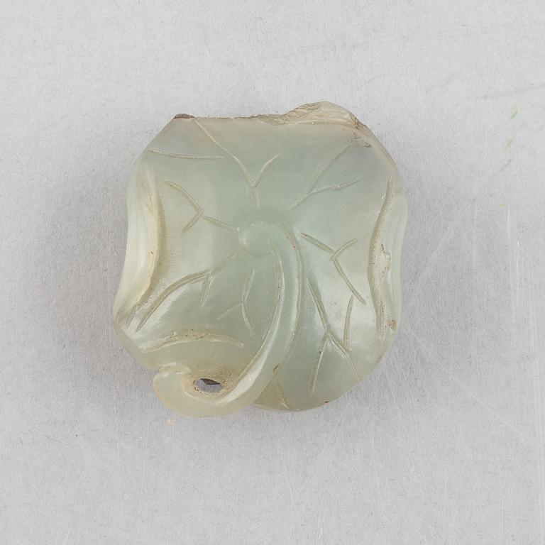 A group of three Chinese stone charms, 20th century.