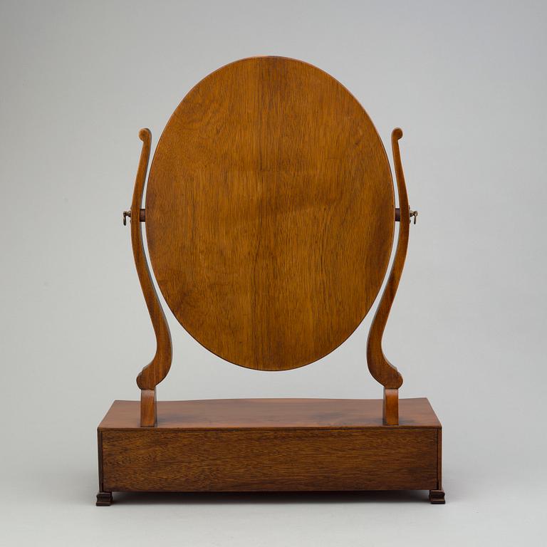 A yew table mirror, 20th century.
