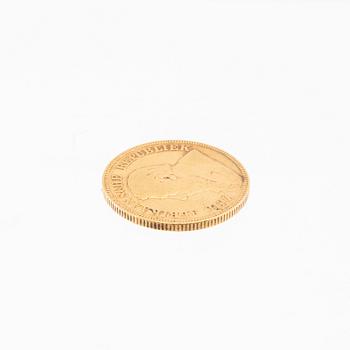 Gold coin 1 pound South Africa 1898.