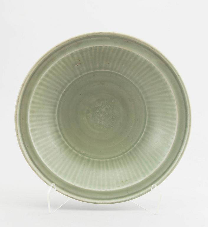 A celadon dish, Ming dynasty (1368-1644).