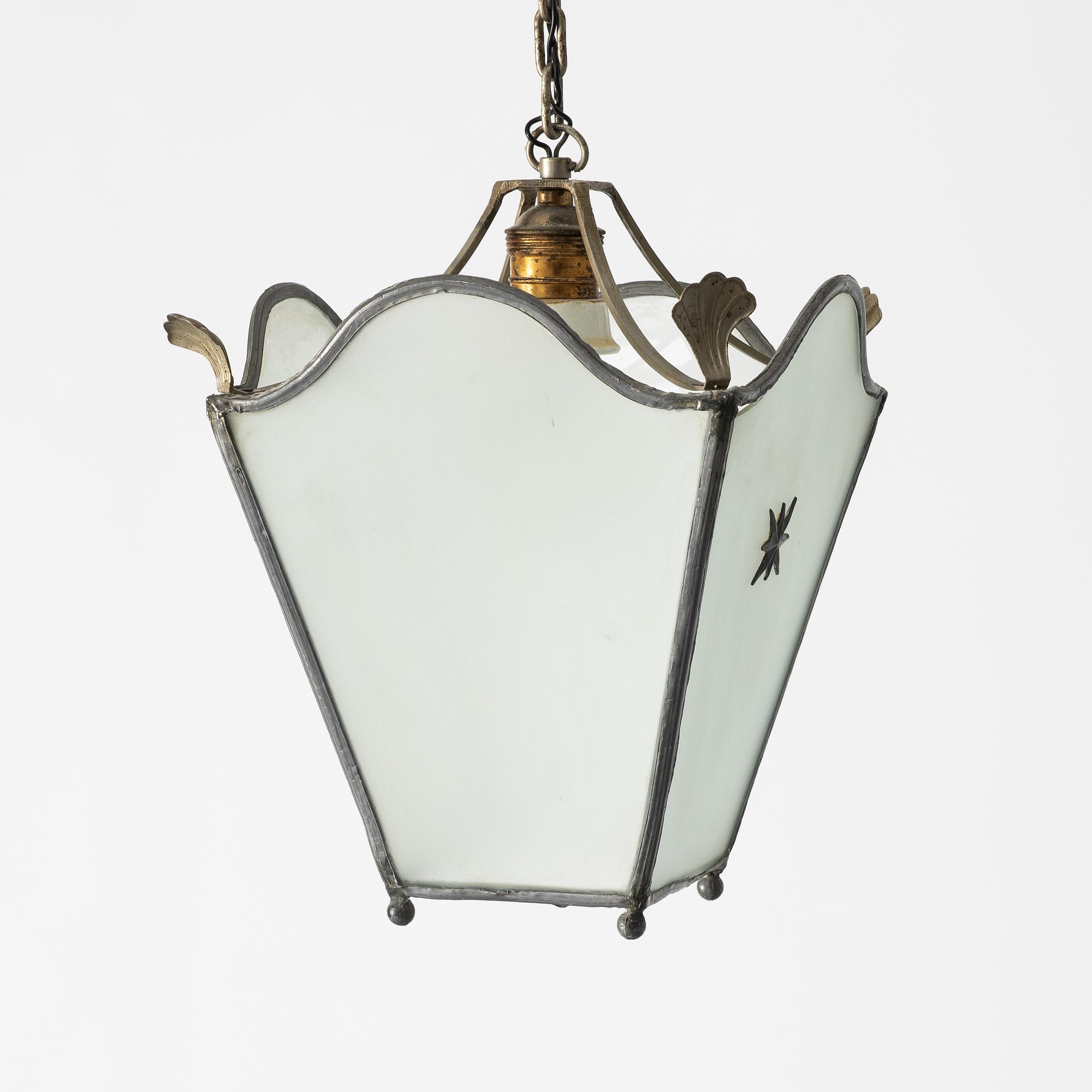 Harald Notini, a ceiling lamp, variant of model "6297", Arvid Böhlmarks Lampfabrik, Stockholm, 1920s.