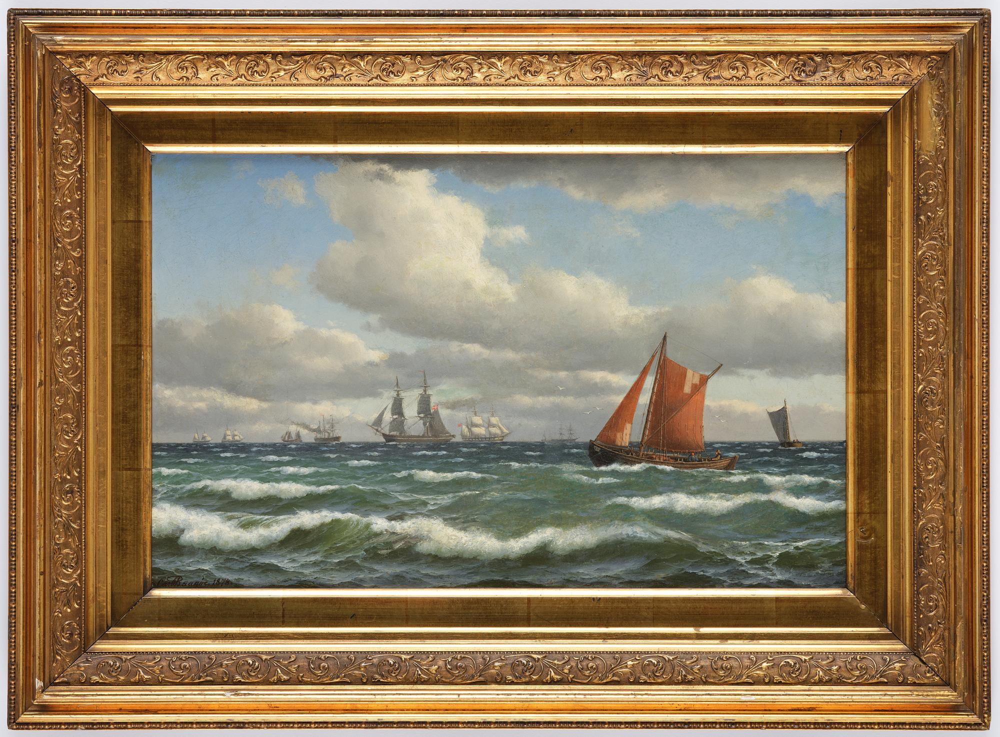 Carl-Emil Baagoe, Spreeglare with many ships in the background.