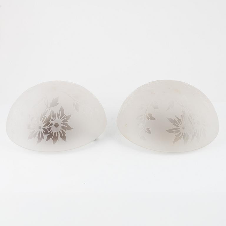 A pair of ceiling lights, mid 20th Century.