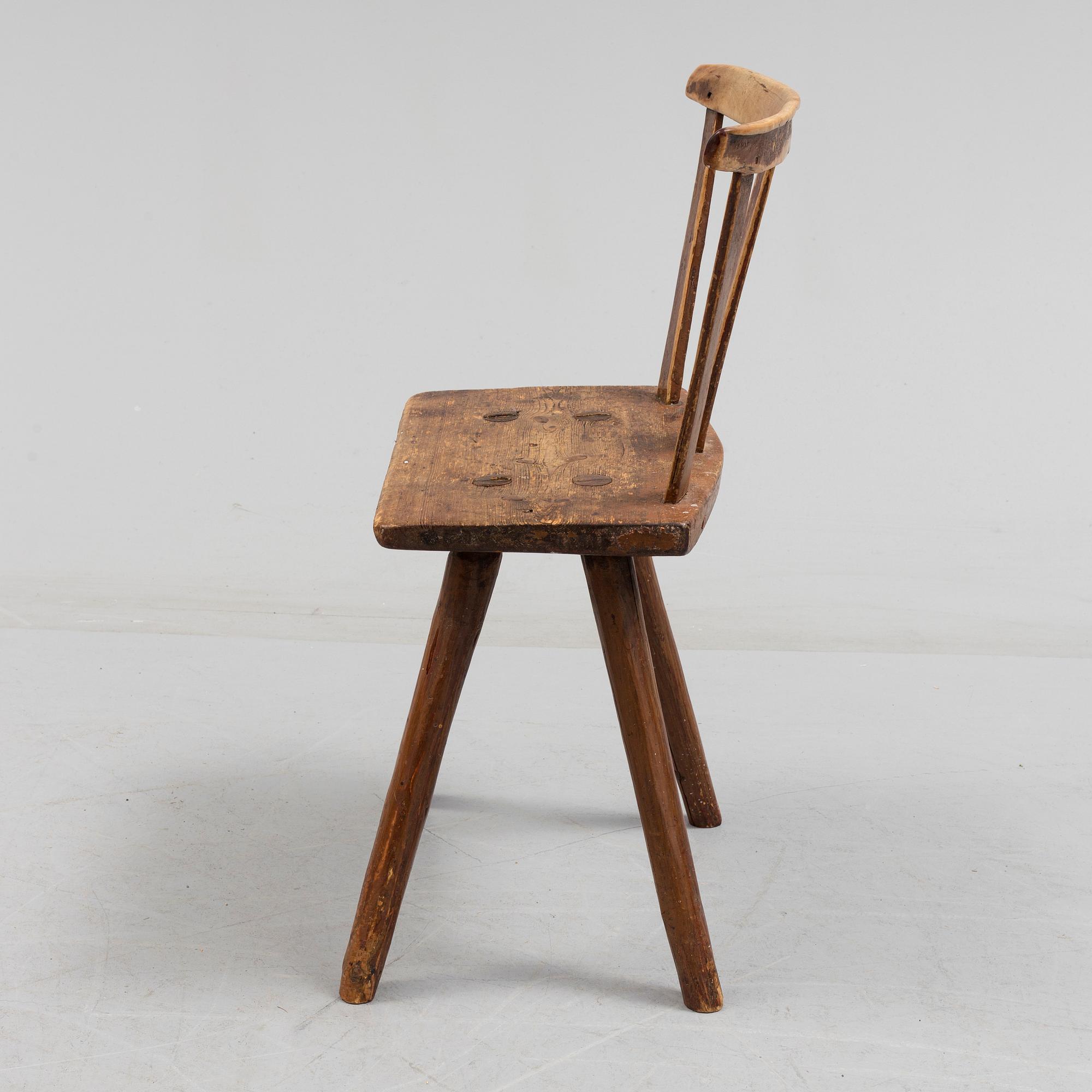 A 18th/19th century wooden chair.