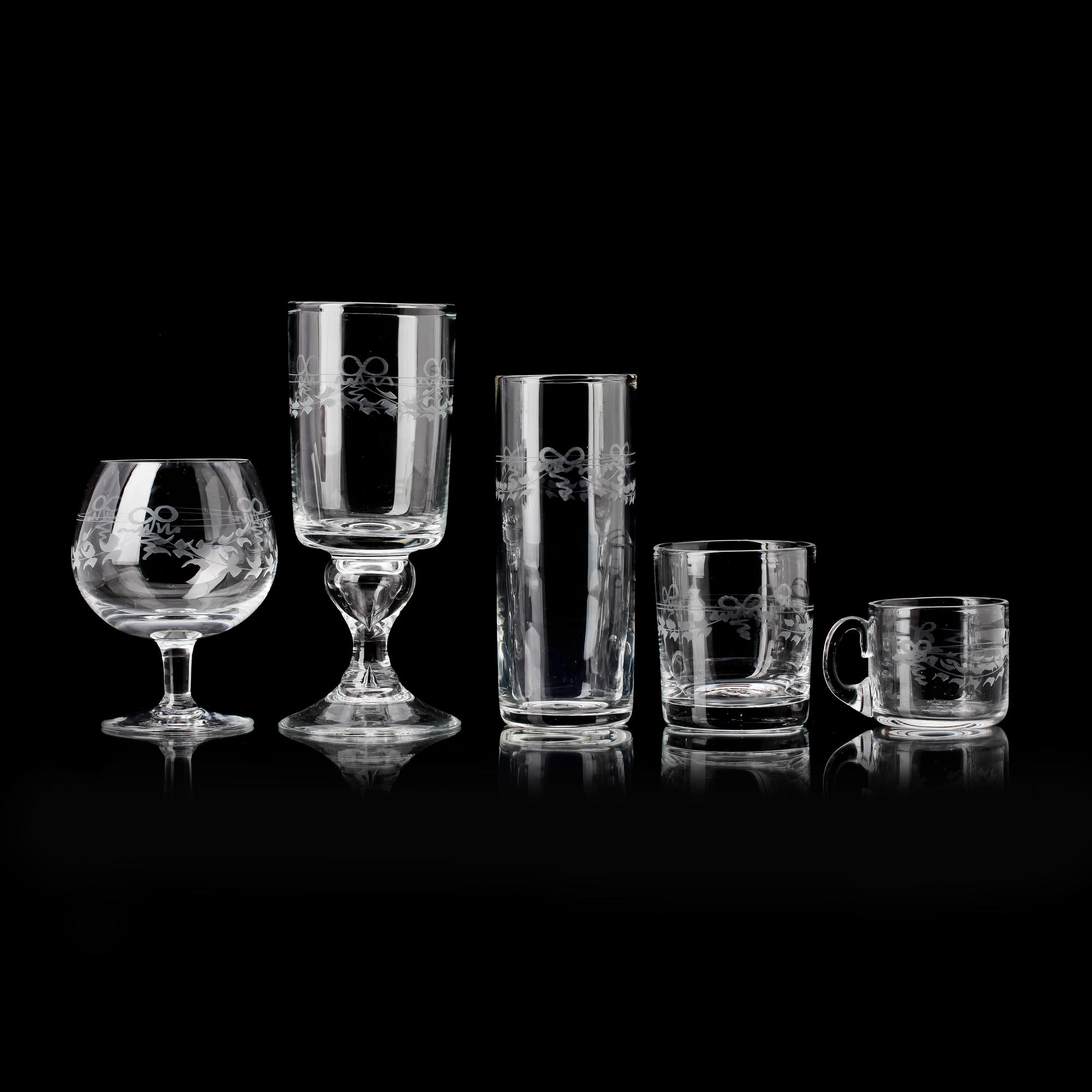 GLASSERVIS, 67 delar, Reijmyre, 1900-talets andra hälft.