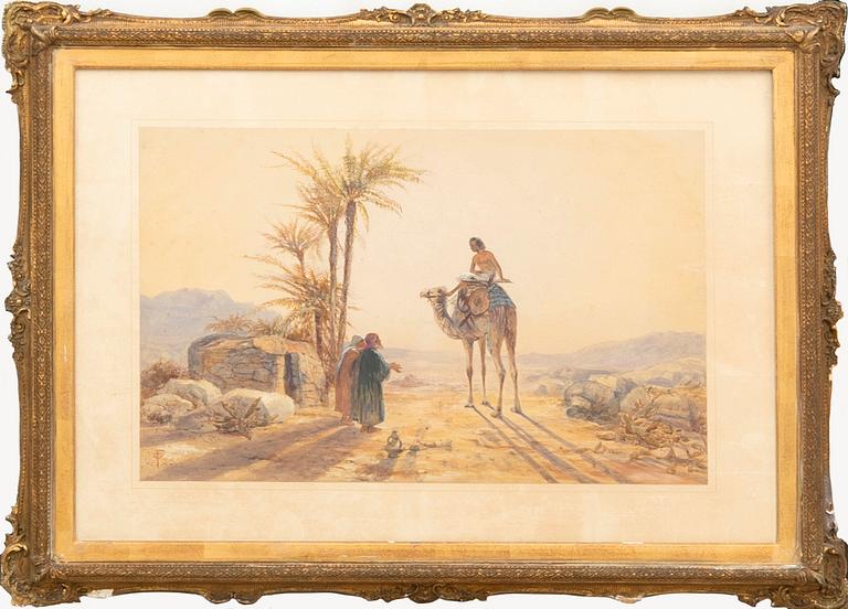 Frederick Goodall, Camel and Bedouins.