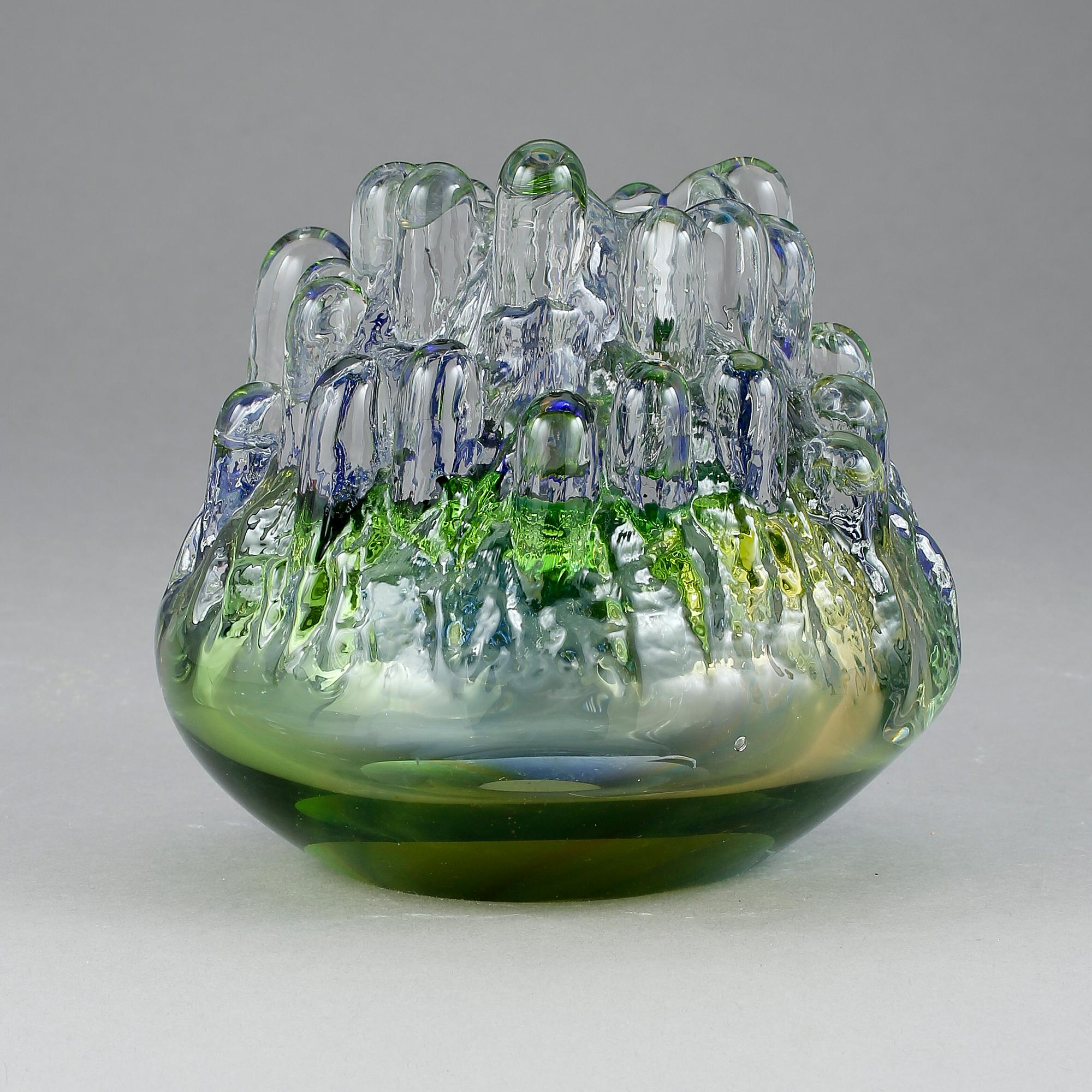 LJUSSTAKE, glas, Göran Wärf, Kosta, 1970-tal. Unik.
