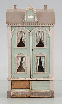 DOCKSKÅP MED MÖBLER, 1800-tal.