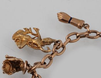 ARMBAND, 14K guld, utländska stämplar. Vikt 14,4 gram.