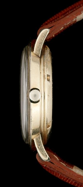 ARMBANDSUR, herr, Girard Perregaux, gyromatic, guld på stål, 1940/50-tal.