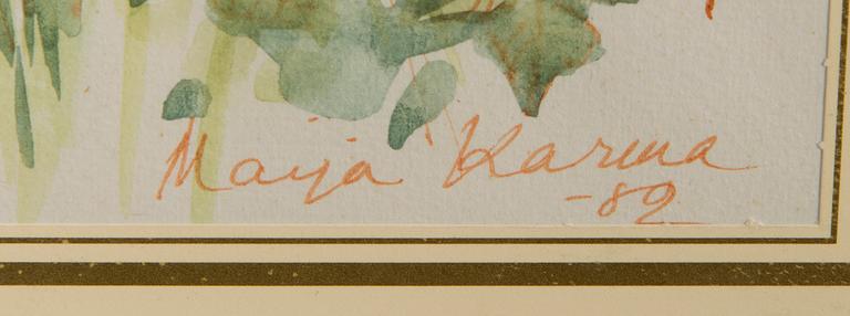 MAIJA KARMA, vesiväri, signeerattu ja päivätty -82.